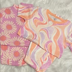 Bundle Carter's Pink and Orange Swirl Pajama Sets - NWOT